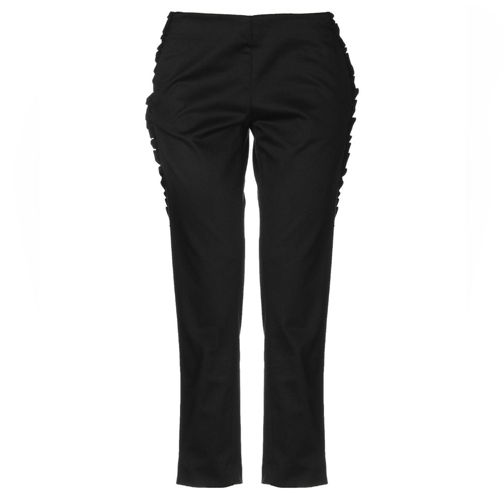 Brand New Italian Cotton Casual Cropped Black Pants